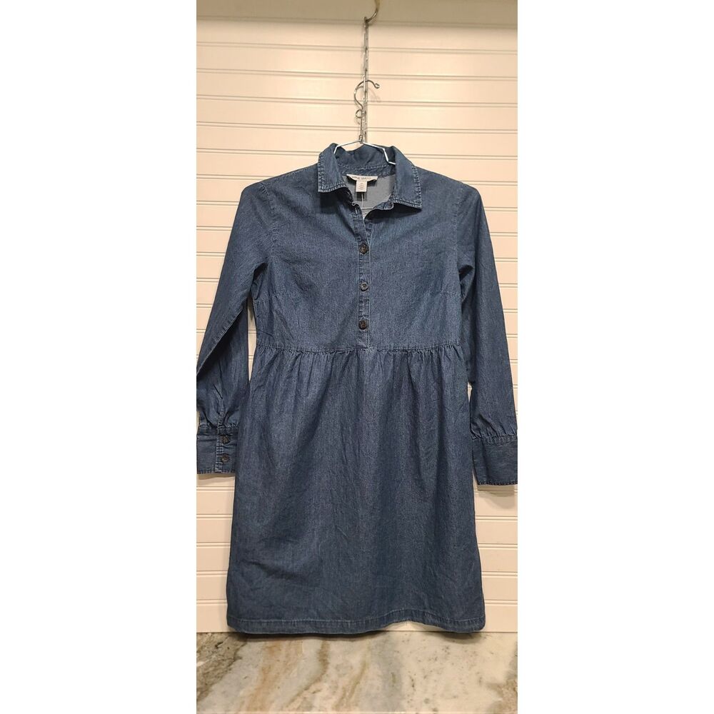Nine West Jeans Womens Long Sleeve Jean Dress Size XS NWT
